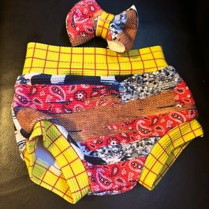 Toy Story inspired bummie and bow